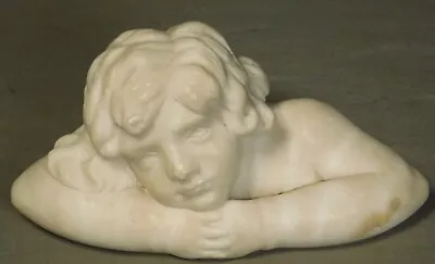 Antique Italian Genuine Marble Statue Sculpture Grand Tour Pensive Cherub Putto • $99