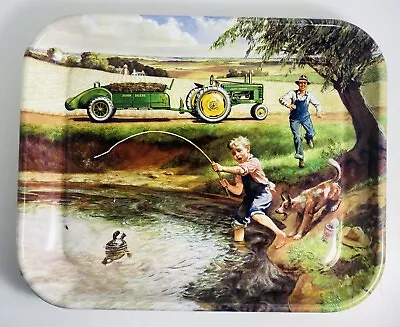 John Deere Walter Haskell Hinton ‘turtle Trouble’ Tin Tray 13 .5” X 11” • $12.99