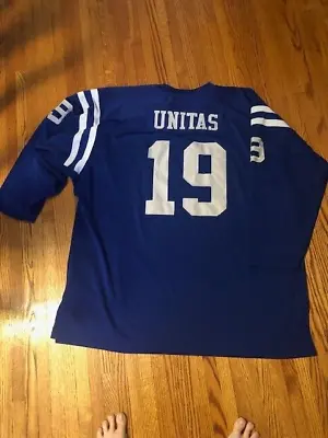 NFL Baltimore Colts JOHNNY UNITAS Mitchell & Ness #19 Football Jersey Sz 58 XXXL • $45