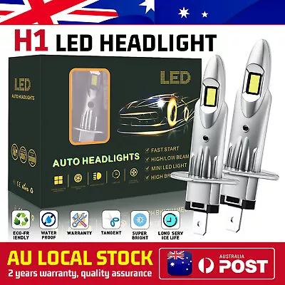 2x H1 LED Headlight Bulbs Kit High Low Beam Fog Light DRL 200W 6500K Super White • $35.26