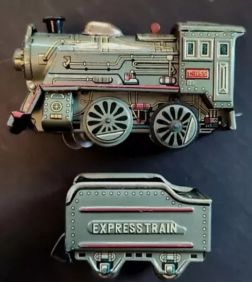 Tin Toy Nomura Train Cable Express 8  Locomotive And Coal Car • $30