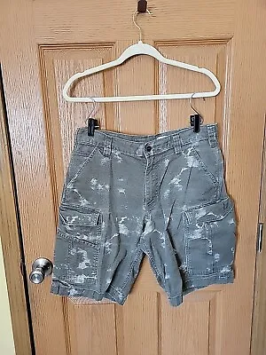 Carhartt Shorts Mens 34 Relaxed Fit Carpenter Cargo Green Camouflage Rugged Flex • $24.99