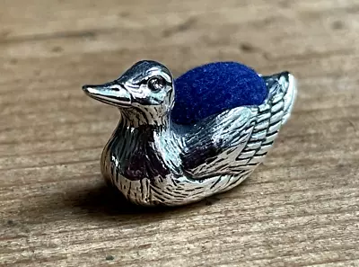 Novelty Miniature Solid Silver DUCK / BIRD Pin Cushion • £31