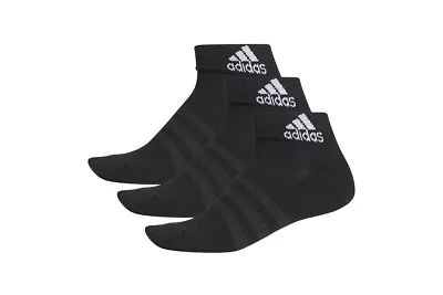 $35 • Buy 3PK Adidas Unisex Cushion Athletic/Running Ankle Socks Sportswear Size S Black