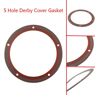 $11.98 • Buy Clutch Derby Cover Gasket 5 Hole For Harley Electra Glide Dyna Softail Road King