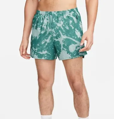 Nike  Men S Dry-fit Run Division Stride 4” Shorts Teal Size L • $28.95