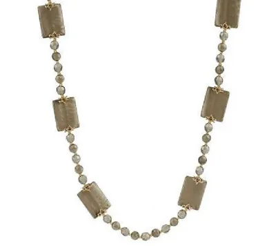 $0.99 • Buy QVC Joan Rivers Goldtone Vintage Inspired Metallic Bead 36  Necklace $113