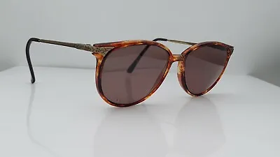 Vintage Pierre Cardin CS-250-1 Brown Gold Oval Japan Sunglasses FRAMES ONLY • $20.40