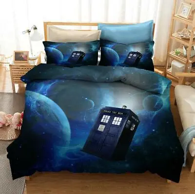 £37.75 • Buy 2Pcs 3Pcs Doctor Who Bedding Set Duvet Cover Pillowcase SingleDouble King Size&1
