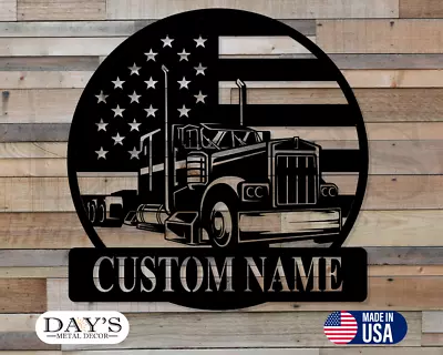 Personalized Semi Truck Wall Metal Art Personalized Semi Truck Personalized Gift • $45.60