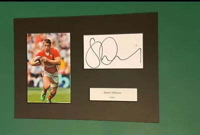 Shane Williams - Wales - British & Irish Lions Rugby Signed A4 Mount +coa • £24.99