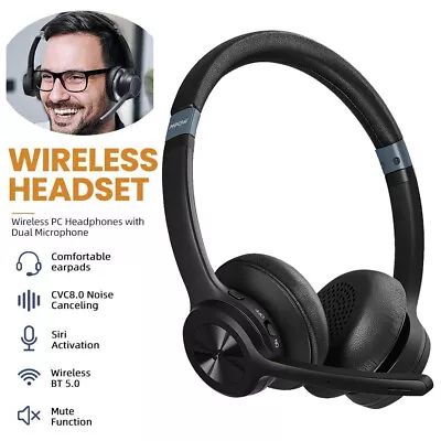 Mpow Bluetooth Wireless Headphones Over Head Business Driver Headset With Mic • $44.64