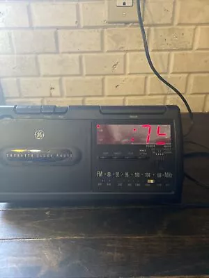 GE General Electric FM/AM Cassette Clock Radio 7-4915A Tested Vintage Clean • $9.50