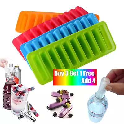 Ice Stick Cube Tray Silicone Chocolate Sticks Mould Finger Biscuit Maker Mold • £3.14