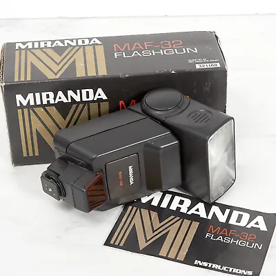 MIRANDA MAF-32 THYRISTOR AUTO ZOOM FLASHGUN For Minolta 5000 & 7000 CAMERAS • £7.35