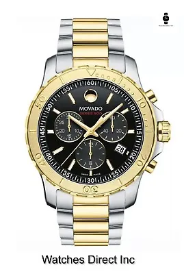 Brand New Movado Men's Series 800 Two Tone PVD Chronograph Watch 2600138 • $1495