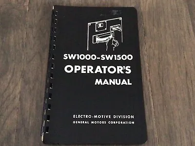 $49.99 • Buy 1966 EMD SW1000 SW1500 Operator’s Manual General Motors Locomotives