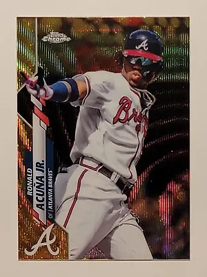 2020 Topps Chrome RONALD ACUNA JR Gold Wave Refractor /50 #112 Braves NL MVP • $124.75