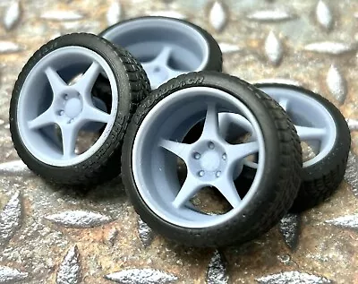 1/24 Scale:  21/20 Inch “2000 Mustang Cobra R” Wheels W/ Wide Rear Street Tires • $16.99