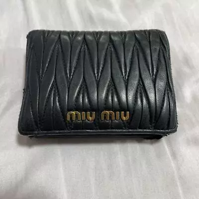 Miumiu Materase Bi-Fold Black Wallet • $70.28