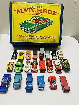 Vintage 1968 Matchbox 72 Car Holder Deluxe Collectors Case With 21 Cars/1 Boat • $80