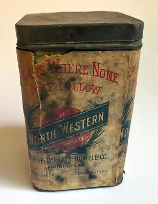 Rare! Unique? North Western Railroad Paper Label Cigar Tin • $499.99