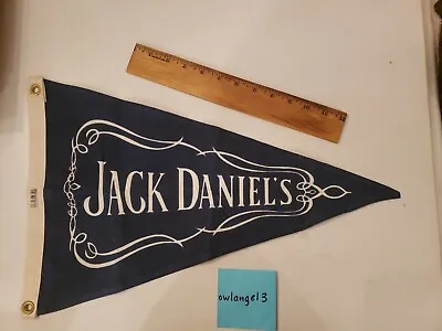 Vtg Jack Daniels Boat Flag Yacht Navy Blue Pirate Banner Pennant 18x12 Grommets  • $163.03