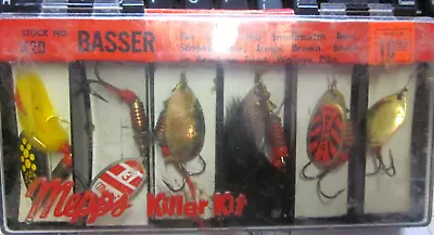 Mepps Basser Killer Kit Set Of 6 Lures 1 1/2  Long NEW In Original Open Case. • $25.99