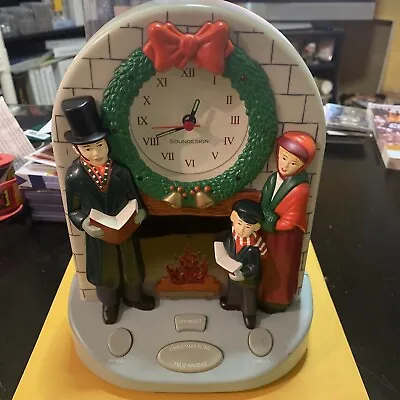 Vintage Soundesign Musical Christmas Carol Clock W/Lights English-Spanish Tested • $20