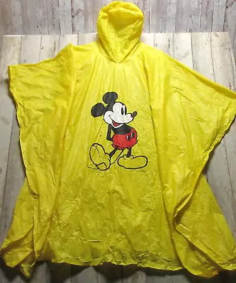 Disney Mickey Mouse Rain Poncho Adult Extra Large Yellow Set Of Two Disneyworld • $16.02