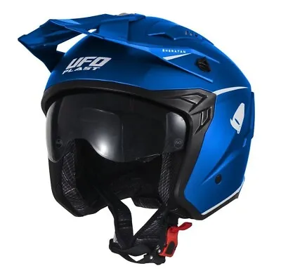 UFO Sheratan Jet Street Trials Helmet Metalic Matt Blue -  All Sizes • $93.31