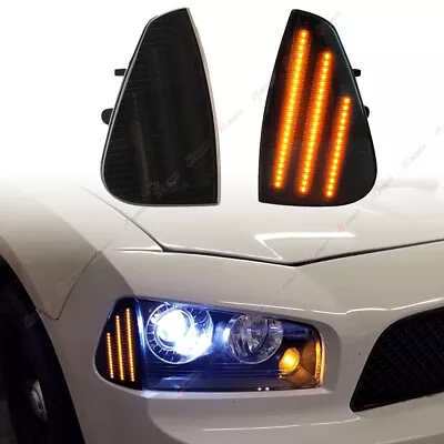 For 2006-2010 Dodge Charger Smoke Lens LED Side Marker Light Signal Corner Light • $31.34