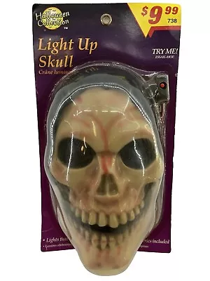 Vintage 1997 Paper Magic Group Skeleton Halloween Light Up Skull Mask - NOS • $20