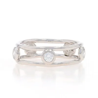 Tiffany & Co. Elsa Peretti Diamonds By The Yard Eternity Band Platinum Ring Sz 5 • $1499.99