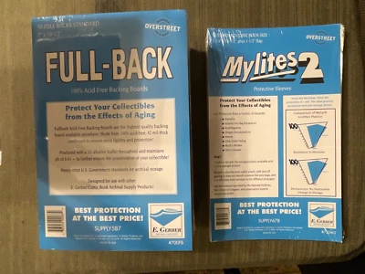 $115.95 • Buy 100 Mylites2 Standard (725m2) & 100 Full-backs (700fb) E.gerber Fast Shipping