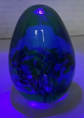 Large Blown Glass Egg Shaped Paperweight. Murano?  Quality Piece! Beautiful VTG • $11.99