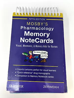 Mosby's Pharmacology Memory NoteCards : Visual Mnemonic And Memory Aids For... • $2.99