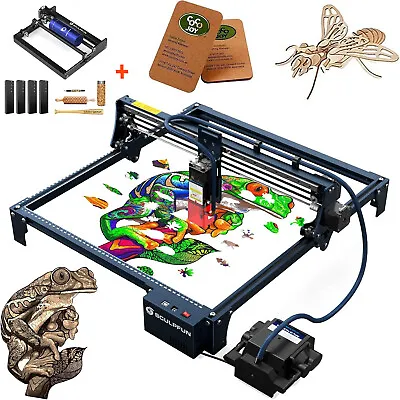 SCULPFUN S30 Laser Engraving Cutting Machine W/ Air-assist Kit +SCULPFUN Roller • £343.19