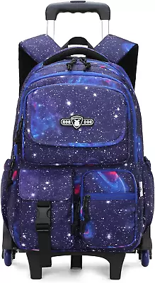 Galaxy Kids School Rolling Backpack Elementary Wheeled Bookbags • $65.29
