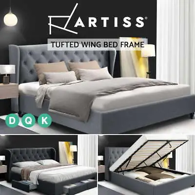 $299.95 • Buy Artiss Bed Frame Double Queen King Size Gas Lift Storage Drawers Mattress Base