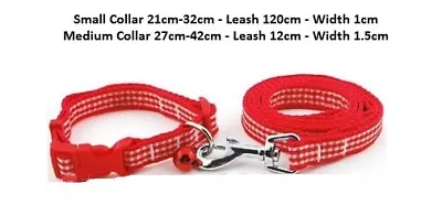 Dog Collar And Lead Leash Set Puppy XS Small Medium Nylon Clip Tough Strong Cute • £6.20