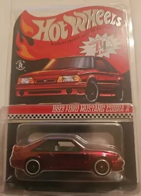 Hot Wheels RLC 1993 Ford Mustang Cobra R Red • $41