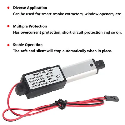 Mini Electric Linear Actuator DC12V 30mm Stroke(Force 90N Speed 9.5mm/s ) • $23.41