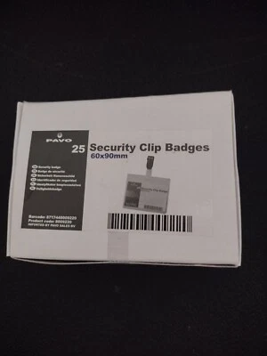 £3 • Buy Combi Clip Clear Conference Name Badge Holders Visitor Security Badges 60 X 90mm