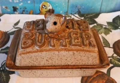 £12.44 • Buy Vintage Grayshott Pottery Mouse Stoneware Butter Dish