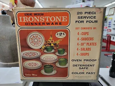 Vintage Ironstone Dinnerware Set Of 20 In Original Box.  Taylor Smith & Taylor • $49.99