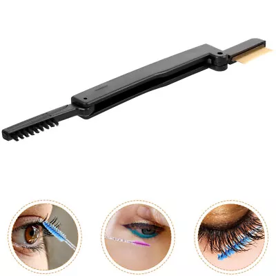  Eyelash Comb Double Sided Lash Brush Folding Eyelash Comb Separator Tool Women • £7.08