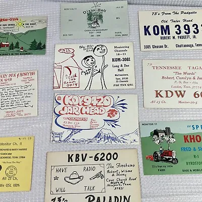 Vintage QSL Radio Cards Lot Amateur Radio QSL Cards Lot Tennessee Radio Cards • $19.99