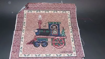 Warren Kimble Christmas Toys Train Unfinished Tapestry Fabric Pillow • $9.99