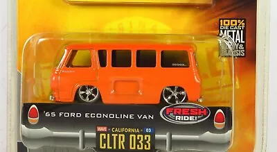 Jada Dub City Old Skool 1965 Ford 65 Econoline Van Orange Wave 3 #033 1:64 S • $20.85